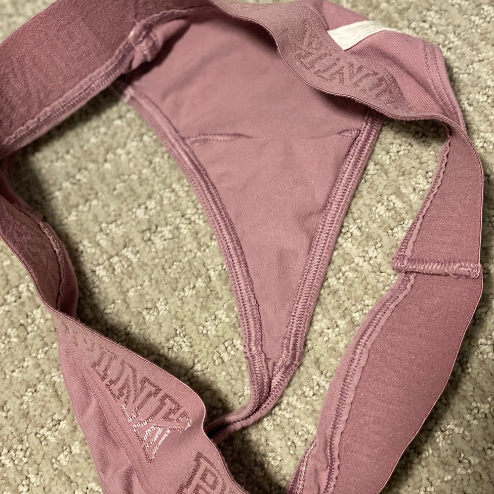 Pink Victoria’s Secret thongs